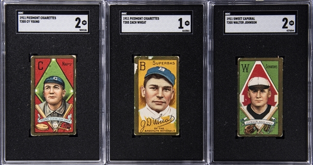 1911 T205 Gold Border Collection (24 Different) – Featuring Zach Wheat, Cy Young and Walter Johnson